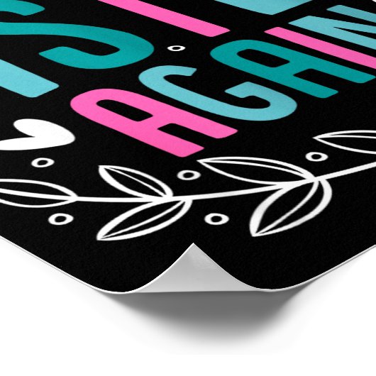 Big Sister Again Girls Sibling Announcement Funny  Poster (Hoek)