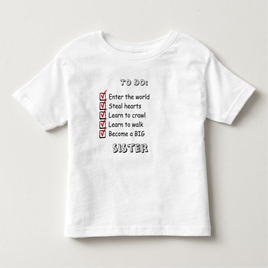 Big Sister Announcment Shirt (Voorkant)