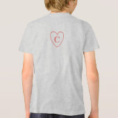 Big Sister Baby Aankondiging Naam & Monogram Tri-Blend Shirt (Achterkant)