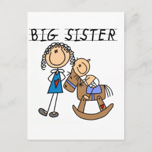 Big Sister Baby Brother T-shirts en cadeautjes Briefkaart
