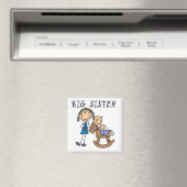 Big Sister Baby Brother T-shirts en cadeautjes Magneet (Insitu (Vaatwasser))