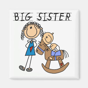 Big Sister Baby Brother T-shirts en cadeautjes Magneet