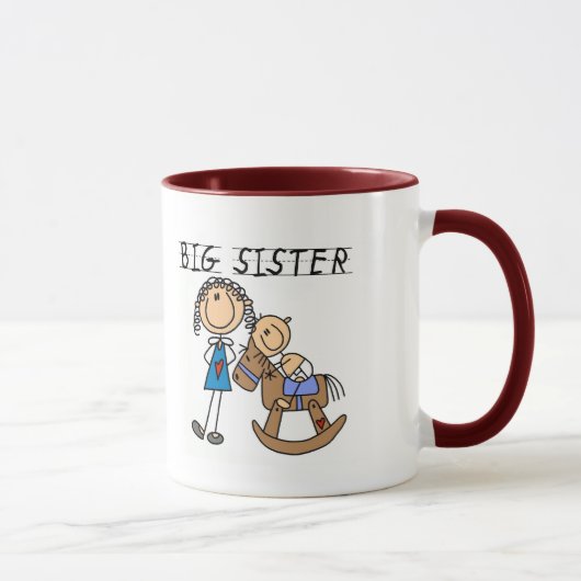 Big Sister Baby Brother T-shirts en cadeautjes Mok (Rechts)