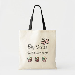 Big Sister Baby Love Canvas tas