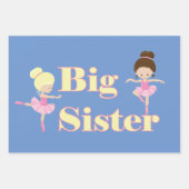 Big Sister Ballerina Sibling Inpakpapier Vel (Voorkant 2)