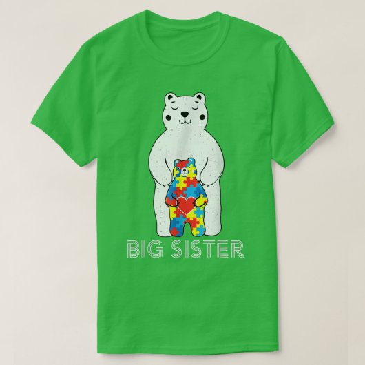 Big Sister Beer Autisme Awareness T-shirt (Design voorkant)