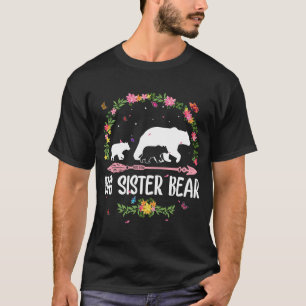 Big Sister Beer Flower Matching Family Beer Moeder T-shirt