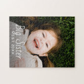 Big Sister Big Brother New Sibling Geboortefoto Legpuzzel (Horizontaal)