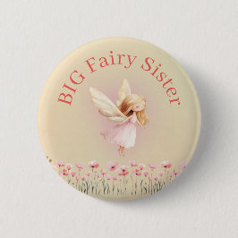 Big Sister Birthday Fairy Ronde Button 5,7 Cm