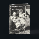 Big Sister Birthday, Siblings Sisters Kaart<br><div class="desc">Big Sister Happy Birthday,  Sblings Family Special Day Wenskaart. Pas deze kaart aan als u dat wenst.</div>