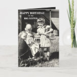 Big Sister Birthday, Siblings Sisters Kaart<br><div class="desc">Big Sister Happy Birthday,  Sblings Family Special Day Wenskaart. Pas deze kaart aan als u dat wenst.</div>