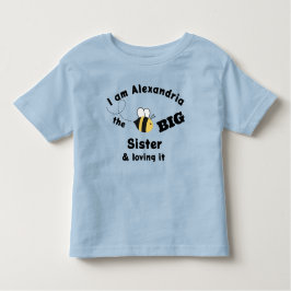 Big Sister Bumble Bee en Loving It Blue T-Shirt