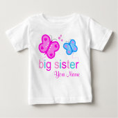 Big Sister Butterfly gepersonaliseerd T-shirt (Voorkant)