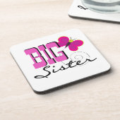 Big Sister - Butterfly Gifts Bier Onderzetter (Linkerzijde)