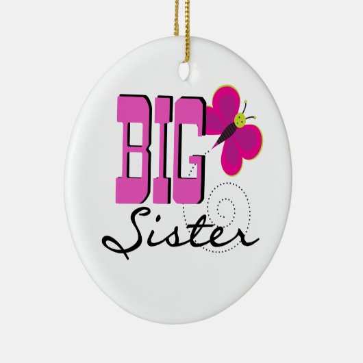 Big Sister - Butterfly Gifts Keramisch Ornament (Rechts)