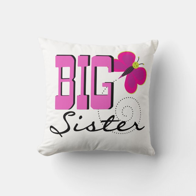 Big Sister - Butterfly Gifts Kussen (Voorkant)