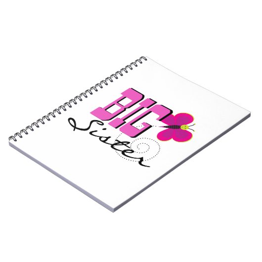 Big Sister - Butterfly Gifts Notitieboek (Linkerzijde)
