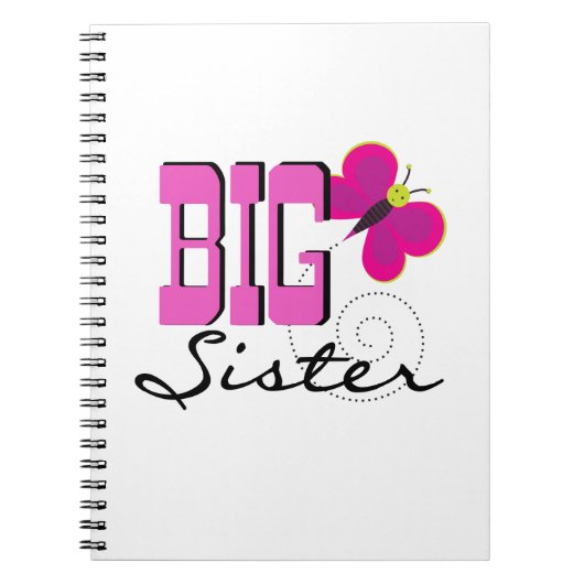 Big Sister - Butterfly Gifts Notitieboek (Voorkant)