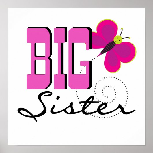 Big Sister - Butterfly Gifts Poster (Voorkant)