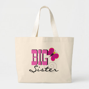 Big Sister Butterfly Tshirts en cadeaus Grote Tote Bag