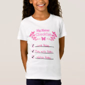 Big Sister Checklist T-shirt (Voorkant)