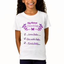 Big Sister Checklist T-shirt