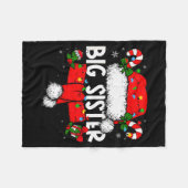 Big Sister Christmas Pajama Santa Claus Family Mat Fleece Deken (Voorkant (Horizontaal))