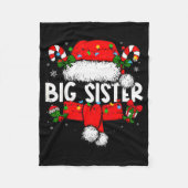 Big Sister Christmas Pajama Santa Claus Family Mat Fleece Deken (Voorkant)