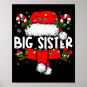 Big Sister Christmas Pajama Santa Claus Family Mat Poster (Voorkant)