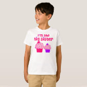 Big Sister cupcake T-shirt (Voorkant volledig)