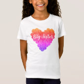 Big Sister Cute Beauful Text Roze Paars Heart T-shirt (Voorkant)
