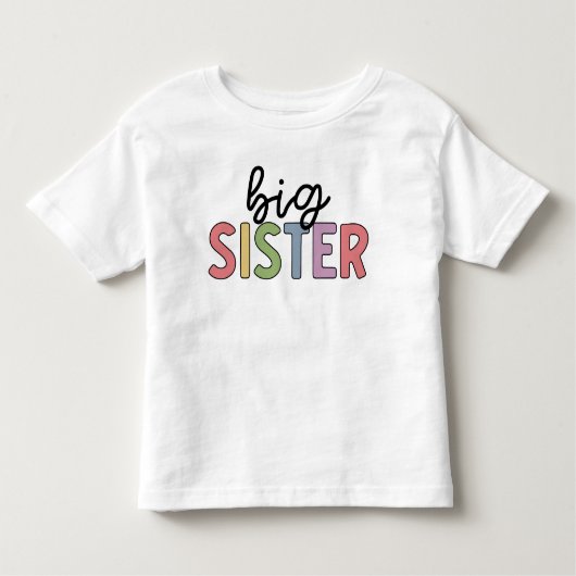 Big Sister Cute, bevorderd tot zuster Kinder Shirts (Voorkant)