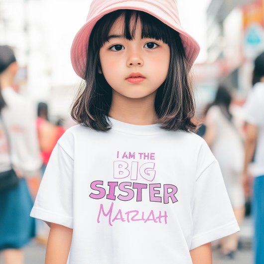 Big Sister Cute Girl - Aangepaste roze