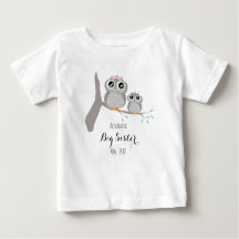 Big sister cute owls name and date