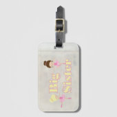 Big Sister Dancing Ballerina Bagagelabel (Voorkant (verticaal))