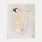 Big Sister Dancing Ballerina Fleece Deken (Voorkant)