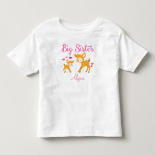 Big Sister Deer Gepersonaliseerd T-shirt
