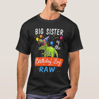 Big Sister Dinosaur Funny Cute Birthday Boy Famil T-shirt