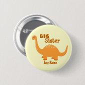 Big Sister Dinosaur Print Button (Voorkant /achterkant)