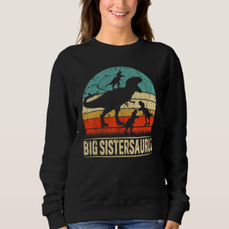 Big Sister Dinosaur T Rex Big Sistersaurus 3 Kinde Trui