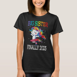 Big Sister eindelijk 2023 Unicorn Shirt voor Girl