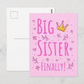 Big Sister eindelijk III Briefkaart (Voorkant / Achterkant)