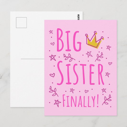 Big Sister eindelijk III Briefkaart (Voorkant / Achterkant)
