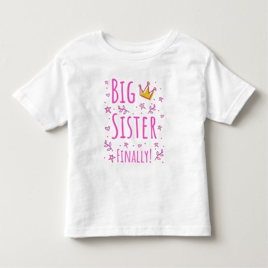 Big Sister eindelijk III Kinder Shirts (Voorkant)