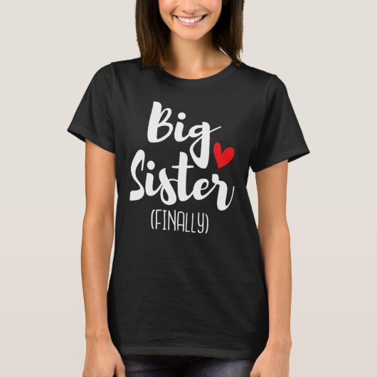 Big Sister eindelijk Kinder zusters Toddlers Boy G T-shirt (Voorkant)