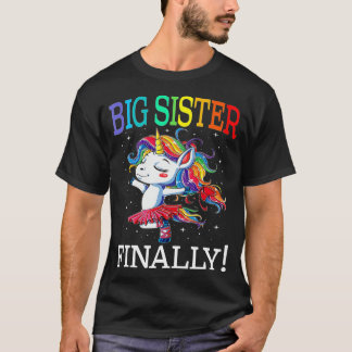 Big Sister eindelijk Unicorn Unicorn voor Girl T-shirt