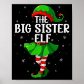 Big Sister Elf Christmas Girls Women Elf Squad Xma Poster (Voorkant)