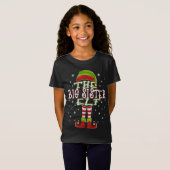 Big Sister Elf Family Matching 2021 Kerstmis  T-shirt (Voorkant volledig)
