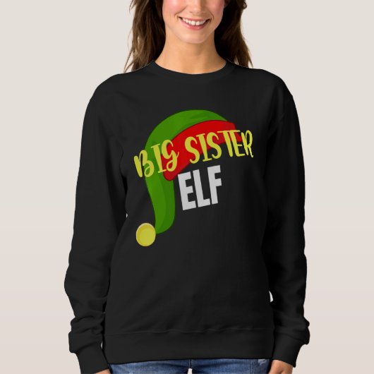 Big Sister Elf Matching Family - kerstbal Trui (Voorkant)