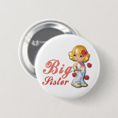 Big Sister en Flowers Ronde Button 5,7 Cm (Voorkant /achterkant)